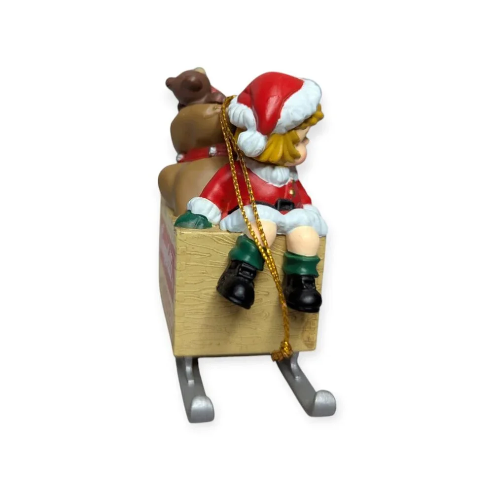 Vintage 1996 Campbell's Soup Kids Sled Christmas Ornament w/Original Box